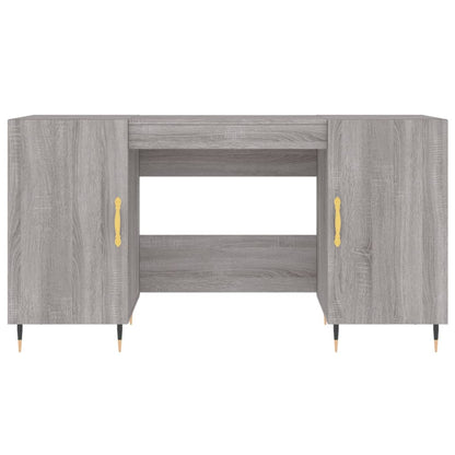 Grey Sonoma Desk 140x50x75 cm - Engineered Wood Workspace