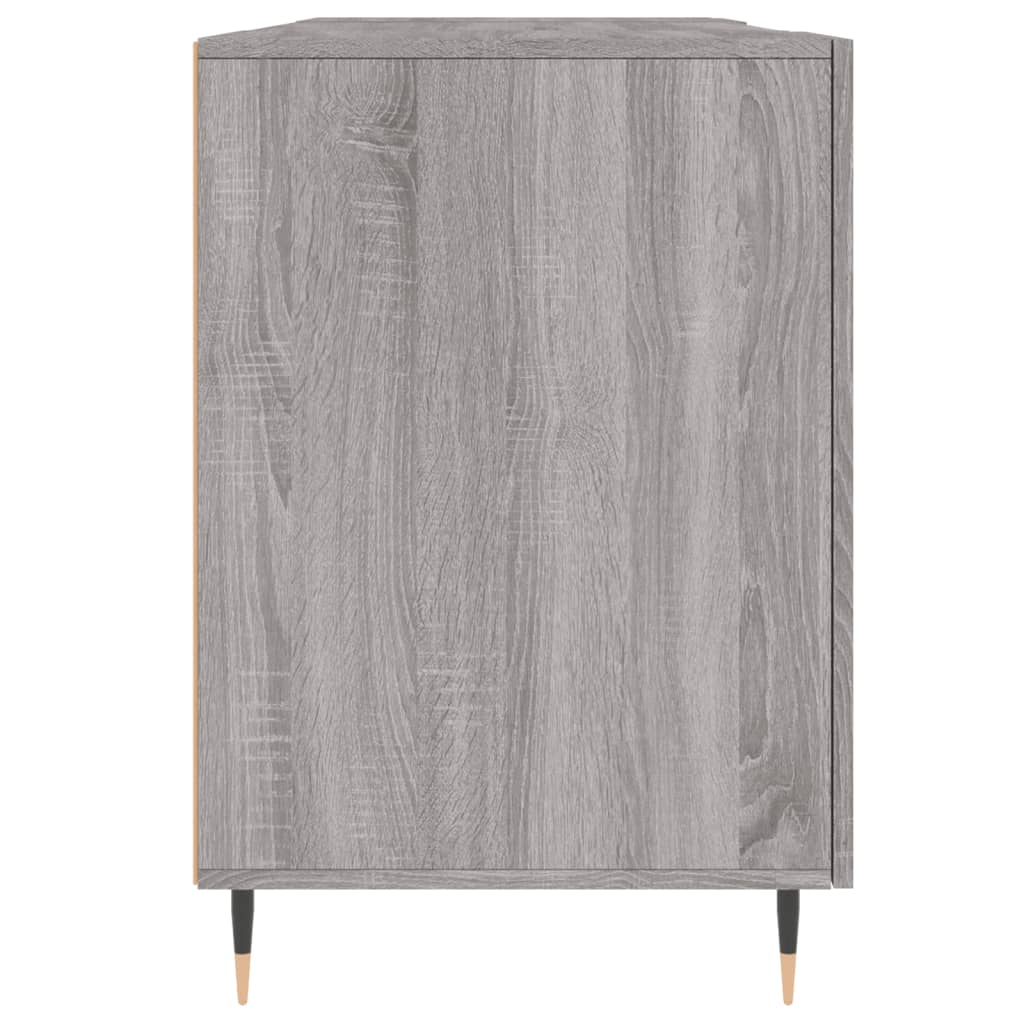 Grey Sonoma Desk 140x50x75 cm - Engineered Wood Workspace