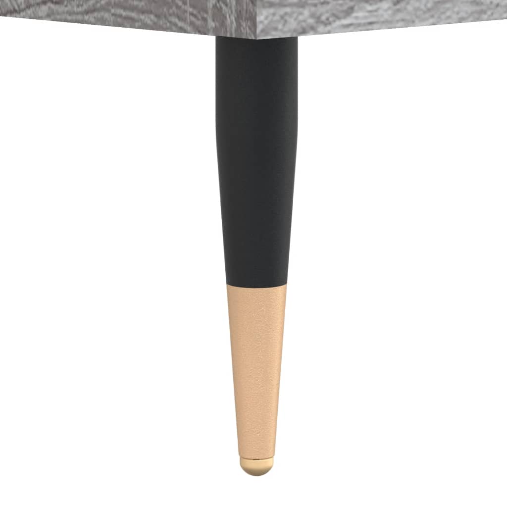 Grey Sonoma Desk 140x50x75 cm - Engineered Wood Workspace