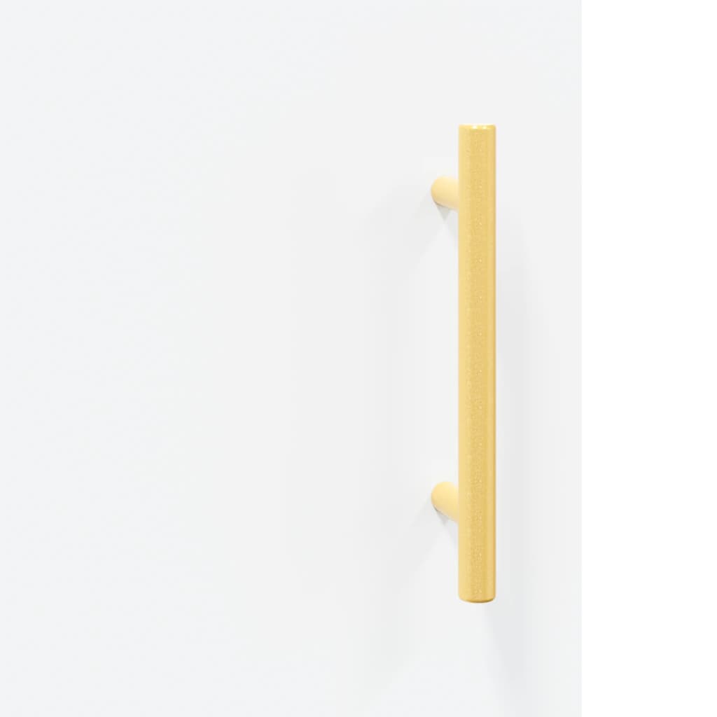 Sleek White Engineered Wood Desk, 140x50x75 cm