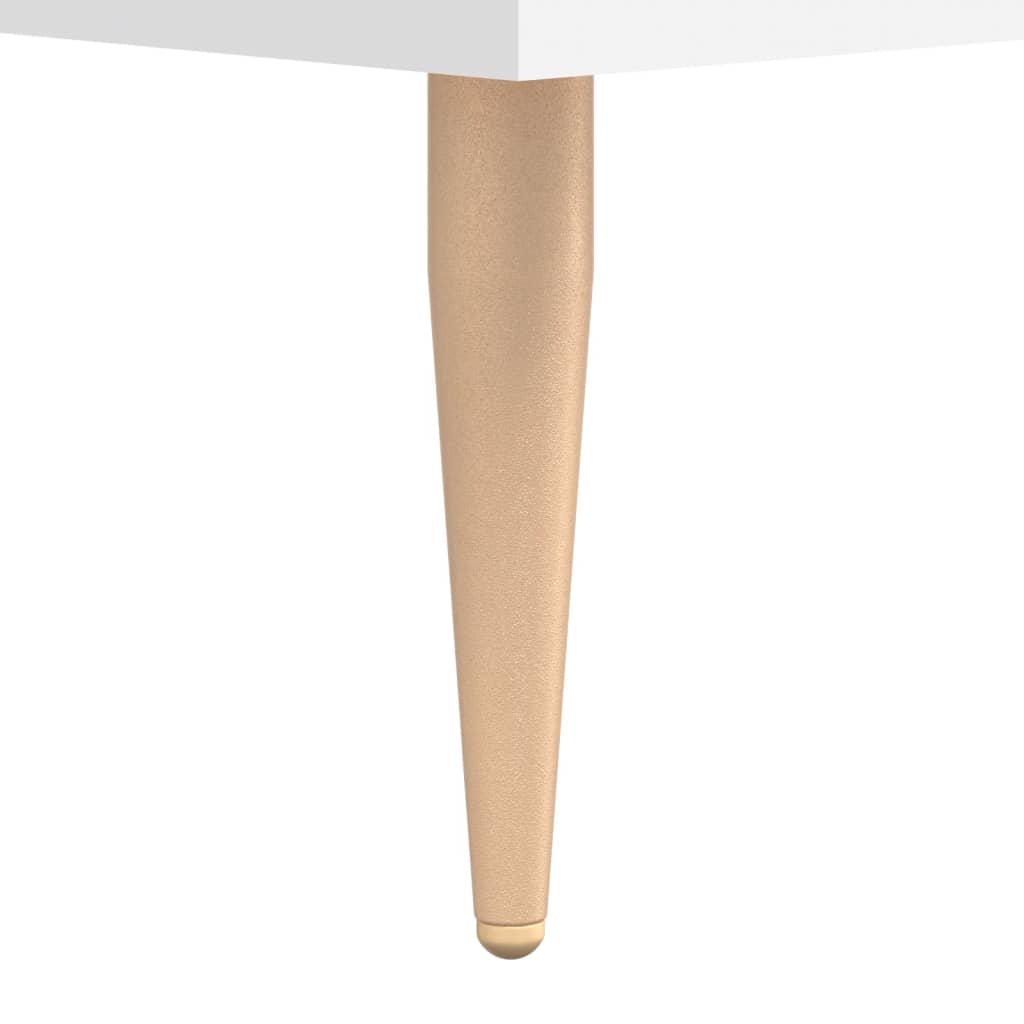 Sleek White Engineered Wood Desk, 140x50x75 cm