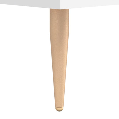Sleek White Engineered Wood Desk, 140x50x75 cm