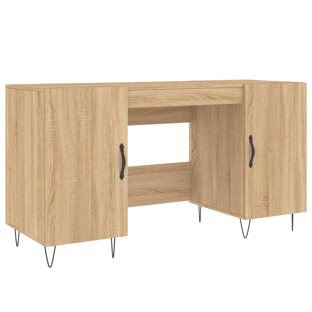 Sonoma Oak Desk 140x50x75 cm - Engineered Wood Office Table