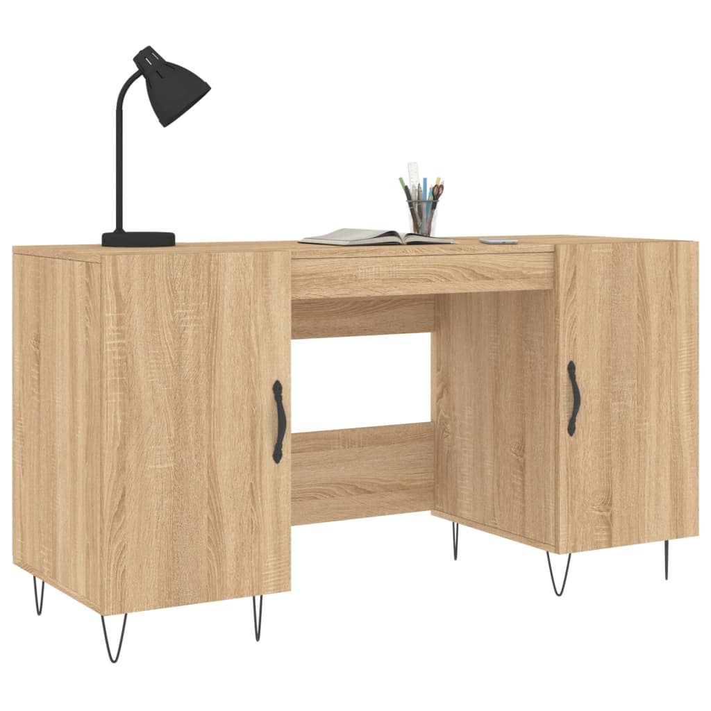 Sonoma Oak Desk 140x50x75 cm - Engineered Wood Office Table