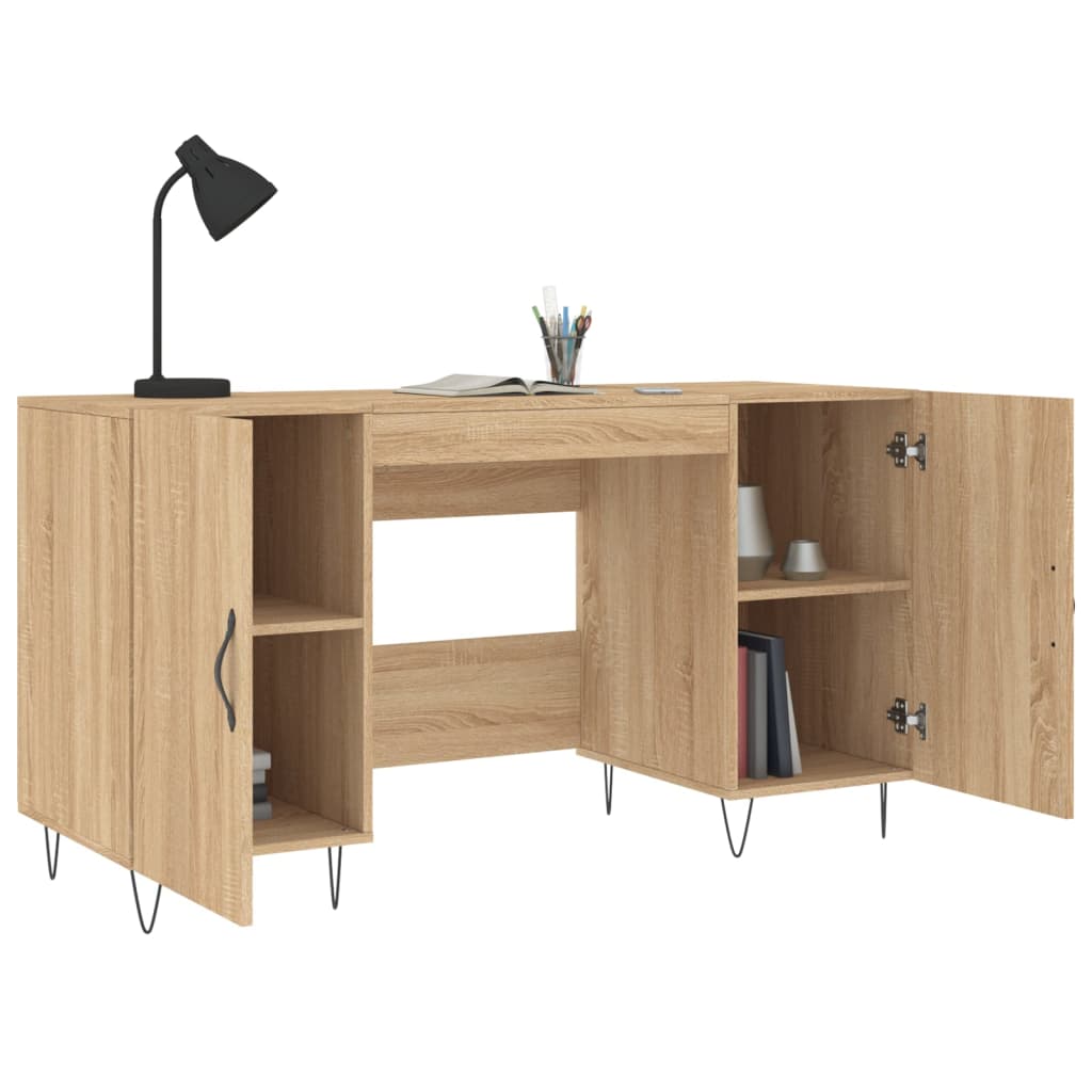 Sonoma Oak Desk 140x50x75 cm - Engineered Wood Office Table