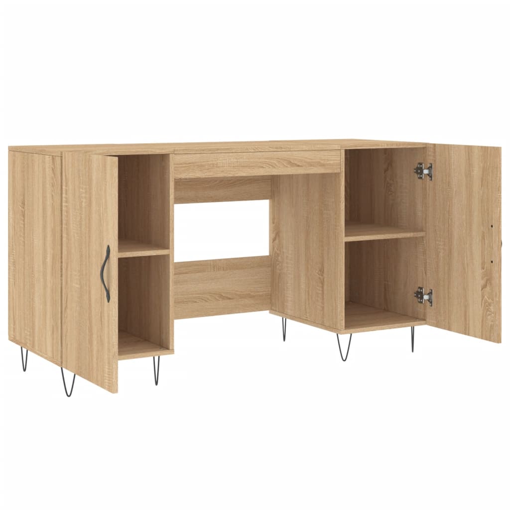 Sonoma Oak Desk 140x50x75 cm - Engineered Wood Office Table
