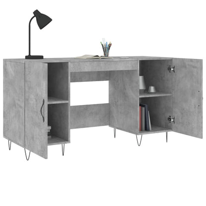 Concrete Grey Desk 140x50x75 cm in Engineered Wood