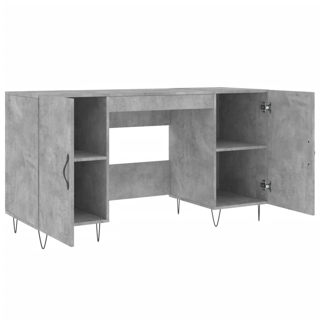 Concrete Grey Desk 140x50x75 cm in Engineered Wood