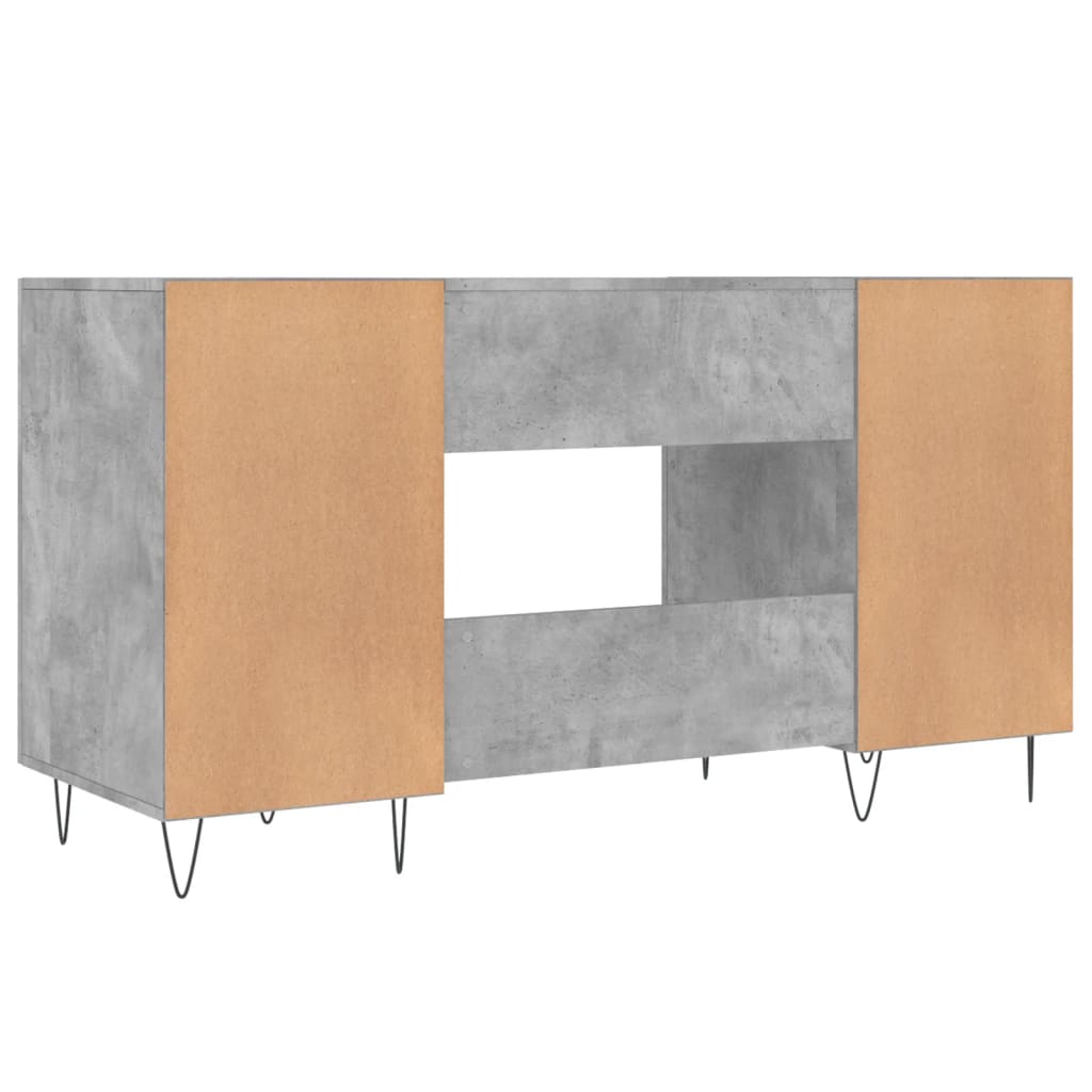Concrete Grey Desk 140x50x75 cm in Engineered Wood