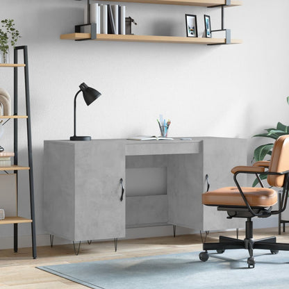 Concrete Grey Desk 140x50x75 cm in Engineered Wood