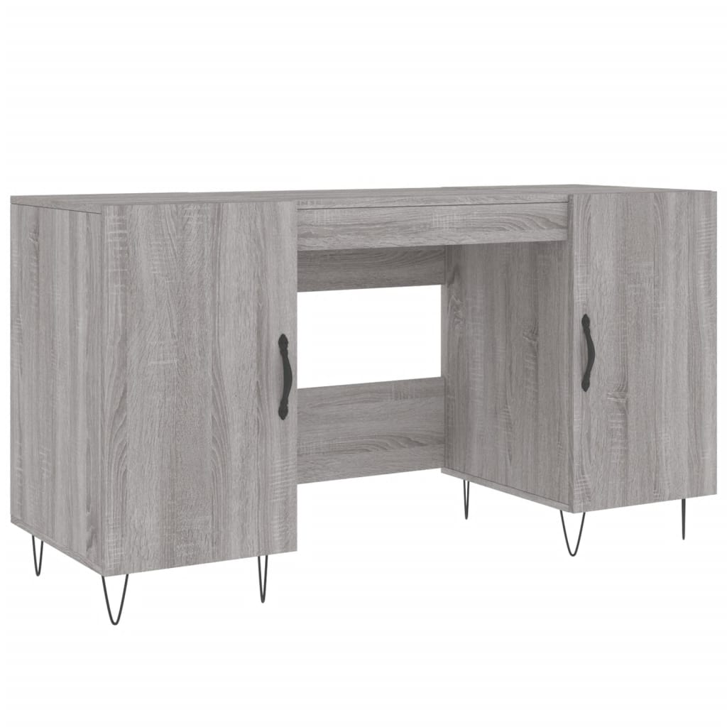 Stylish Grey Sonoma Desk, Engineered Wood, 140x50x75 cm