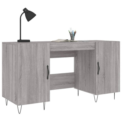 Stylish Grey Sonoma Desk, Engineered Wood, 140x50x75 cm