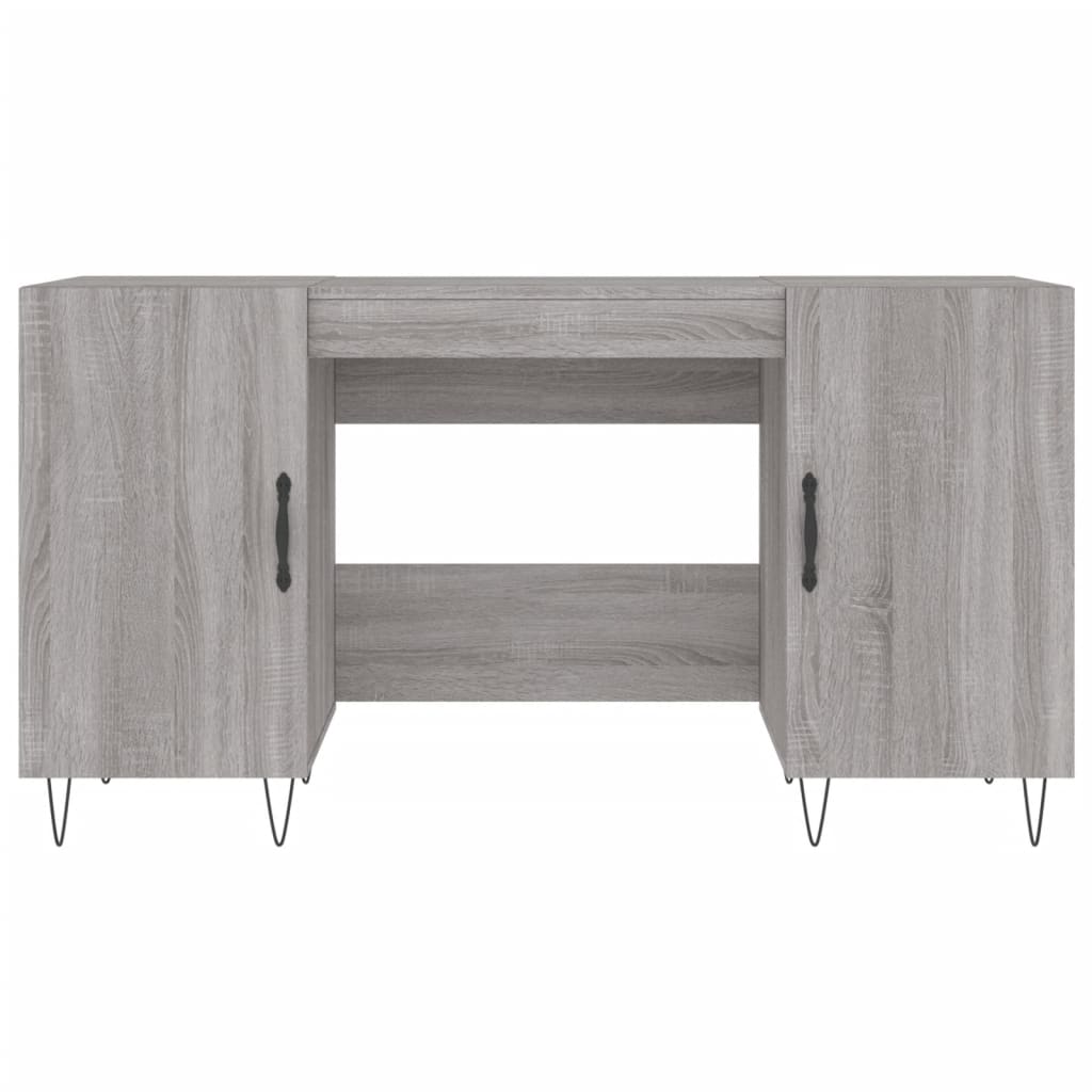 Stylish Grey Sonoma Desk, Engineered Wood, 140x50x75 cm