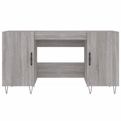 Stylish Grey Sonoma Desk, Engineered Wood, 140x50x75 cm