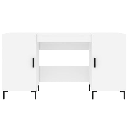 Sleek White Engineered Wood Desk 140x50x75 cm for Stylish Spaces