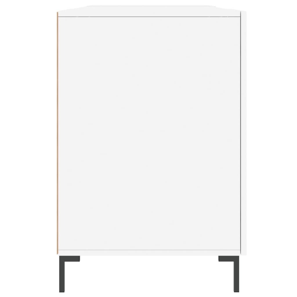 Sleek White Engineered Wood Desk 140x50x75 cm for Stylish Spaces