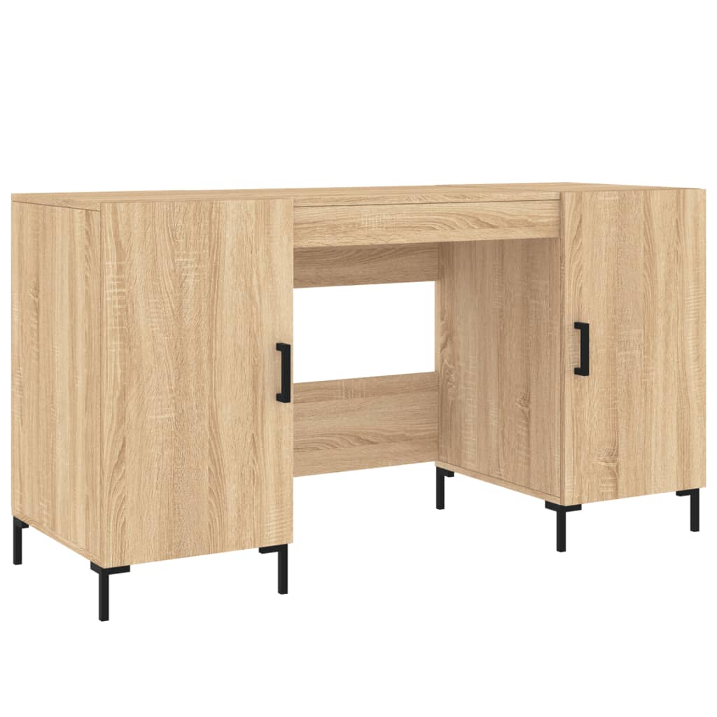 Sonoma Oak Desk 140x50x75 cm - Engineered Wood Elegance