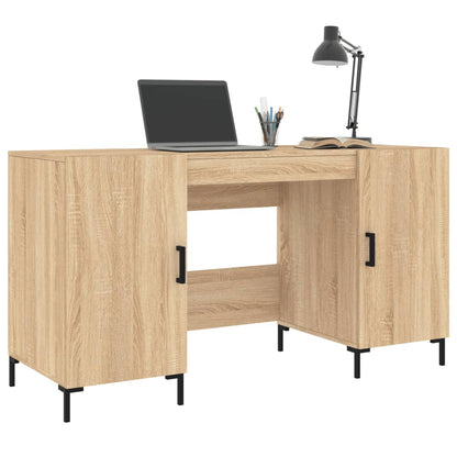 Sonoma Oak Desk 140x50x75 cm - Engineered Wood Elegance