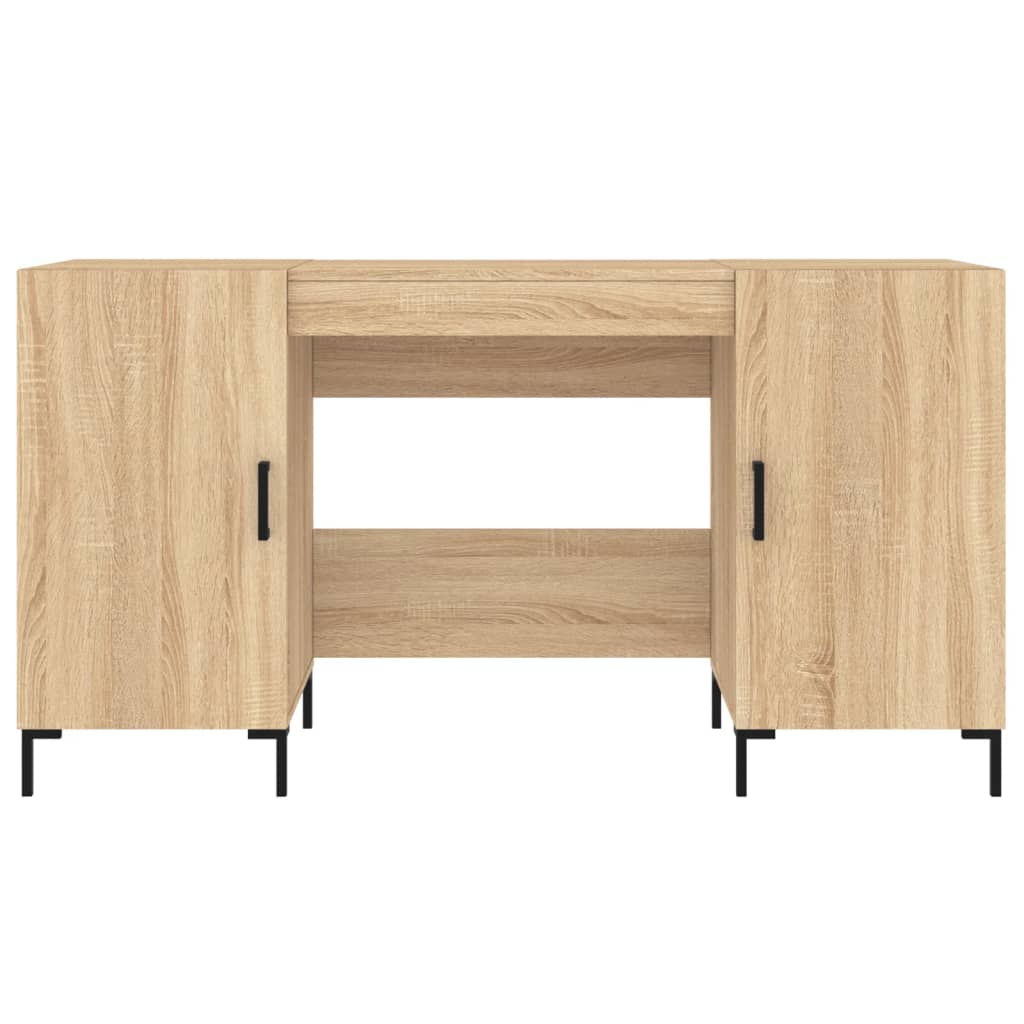 Sonoma Oak Desk 140x50x75 cm - Engineered Wood Elegance