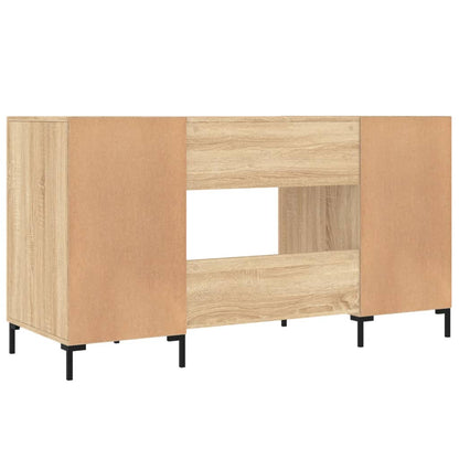Sonoma Oak Desk 140x50x75 cm - Engineered Wood Elegance
