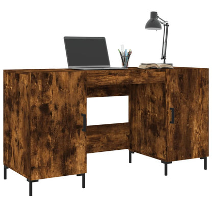 Smoked Oak Desk 140x50x75 cm - Engineered Wood
