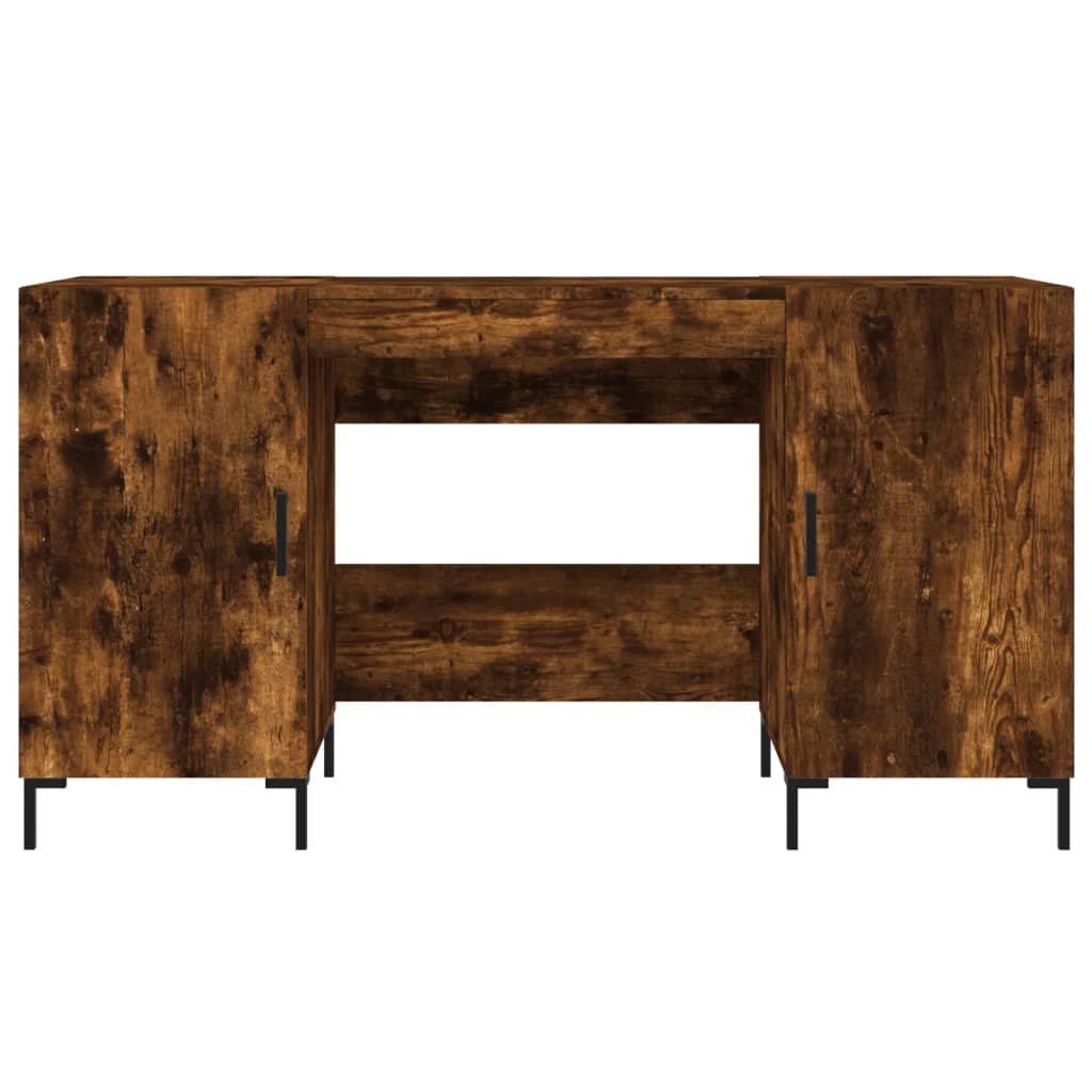 Smoked Oak Desk 140x50x75 cm - Engineered Wood