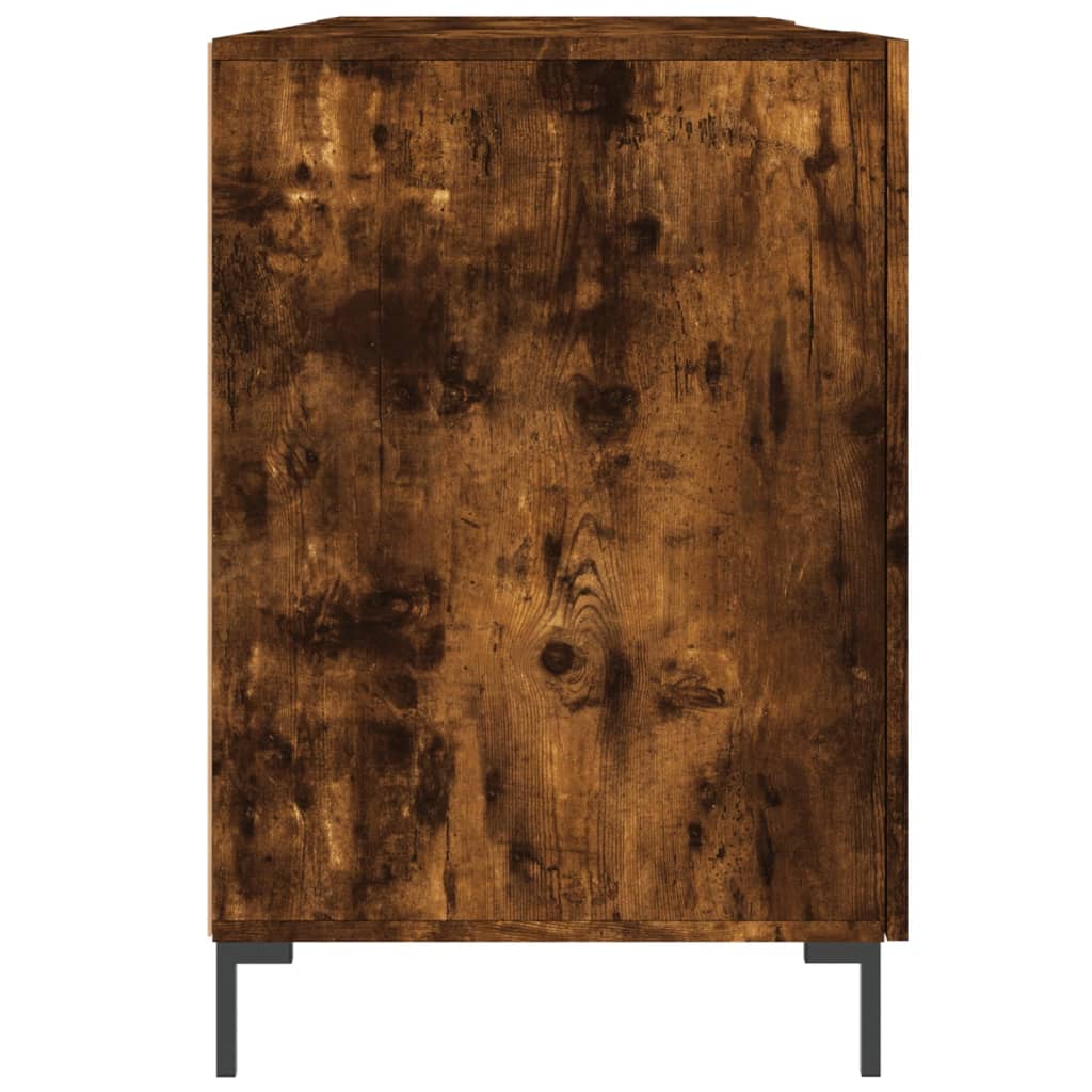 Smoked Oak Desk 140x50x75 cm - Engineered Wood