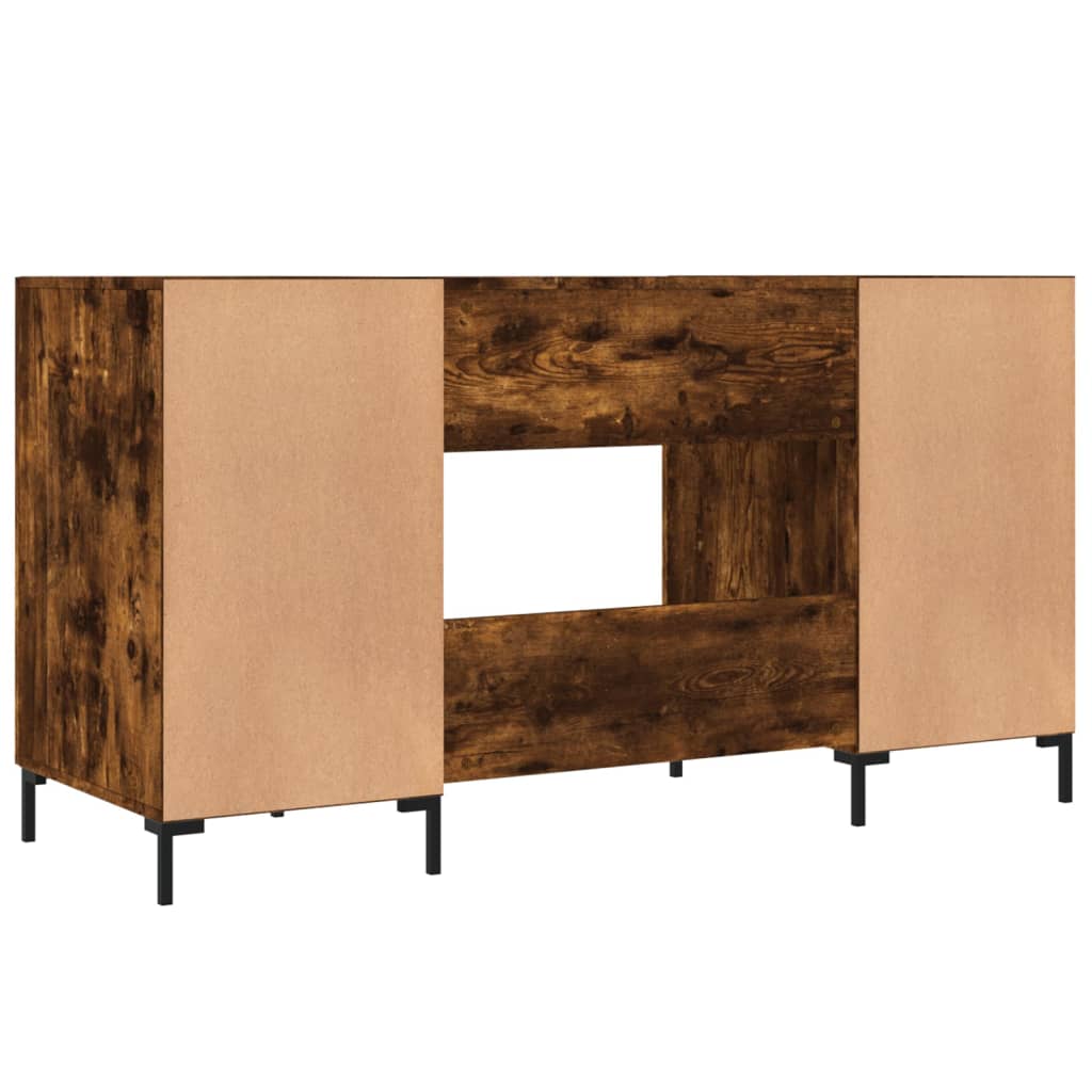 Smoked Oak Desk 140x50x75 cm - Engineered Wood