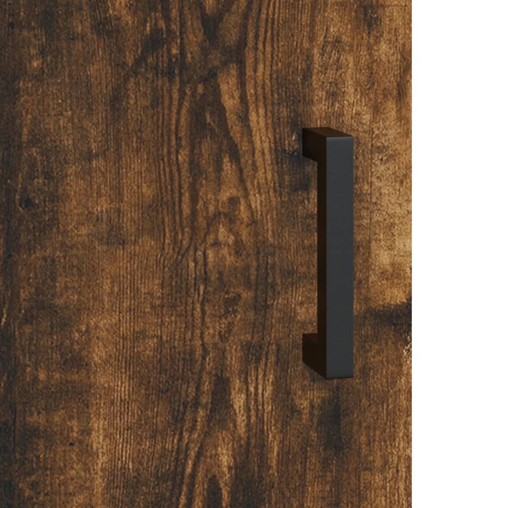 Smoked Oak Desk 140x50x75 cm - Engineered Wood