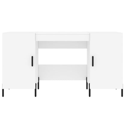 Engineered Wood Desk White 140x50x75 cm