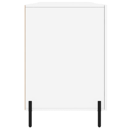 Engineered Wood Desk White 140x50x75 cm