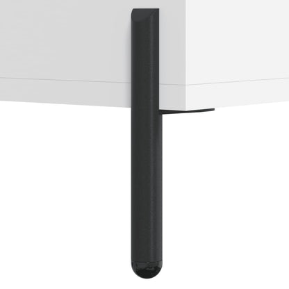 Engineered Wood Desk White 140x50x75 cm