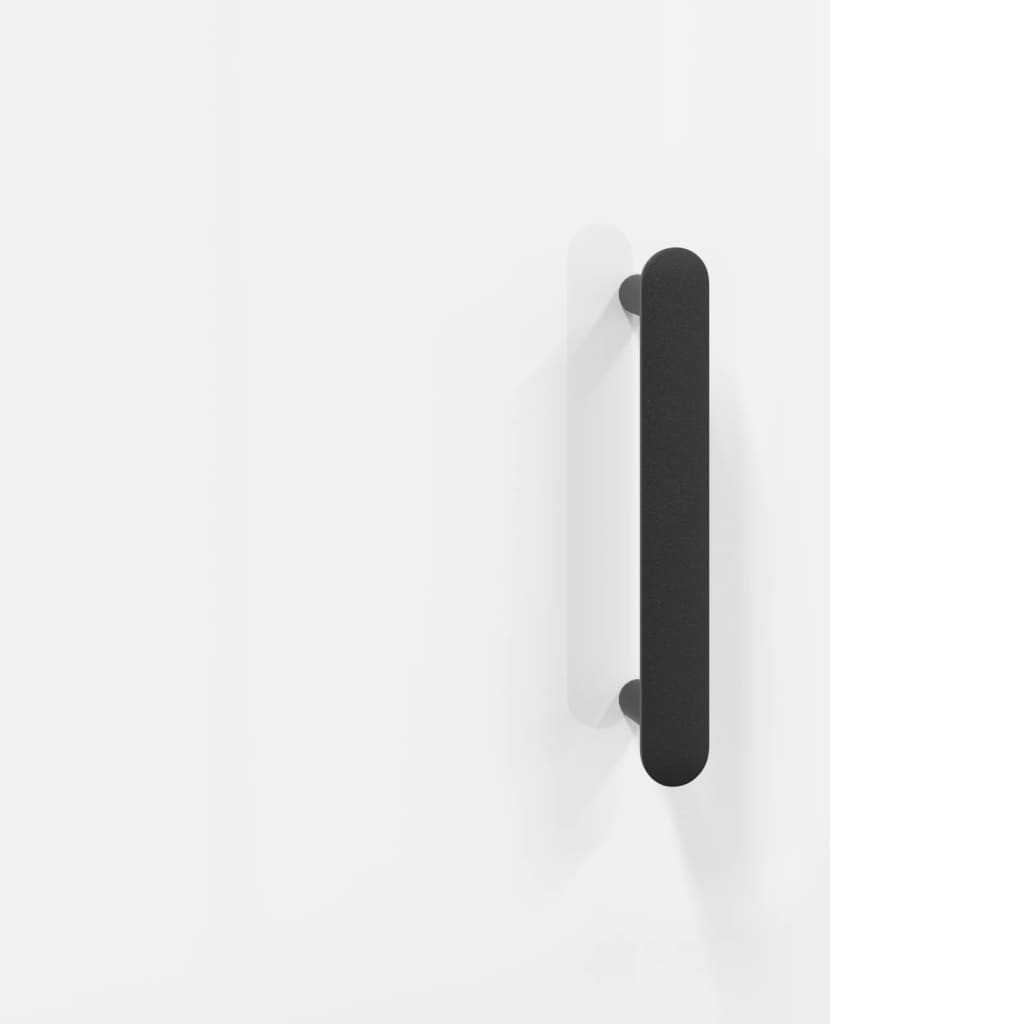 Sleek High Gloss White Desk - 140x50x75 cm, Engineered Wood