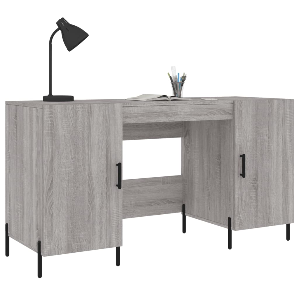 Grey Sonoma Desk 140x50x75 cm - Stylish Engineered Wood Design