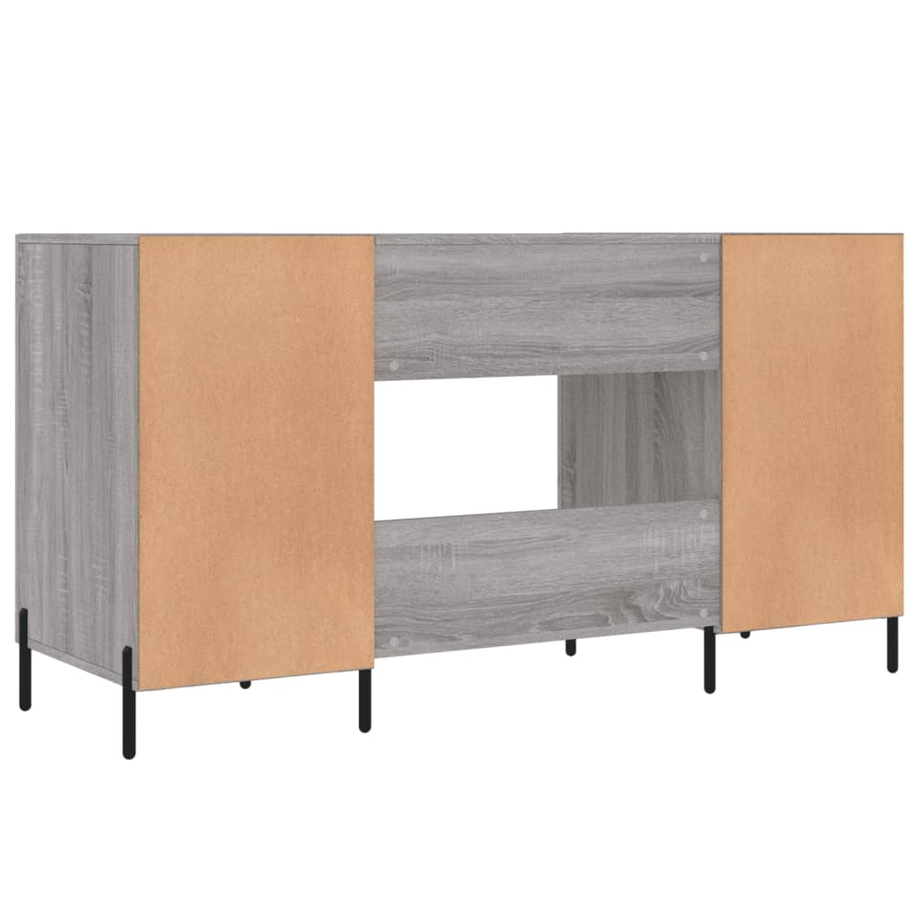 Grey Sonoma Desk 140x50x75 cm - Stylish Engineered Wood Design