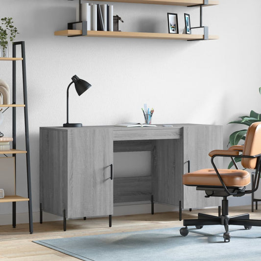 Grey Sonoma Desk 140x50x75 cm - Stylish Engineered Wood Design