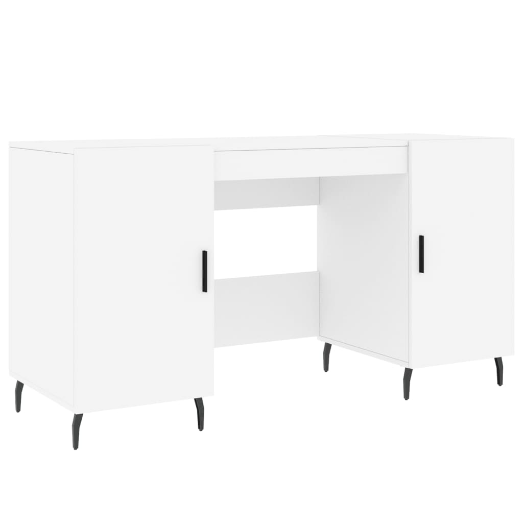 Elegant White Desk 140x50x75 cm - Engineered Wood