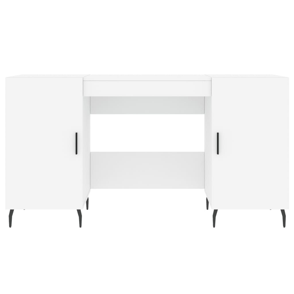 Elegant White Desk 140x50x75 cm - Engineered Wood