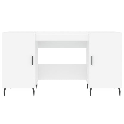 Elegant White Desk 140x50x75 cm - Engineered Wood