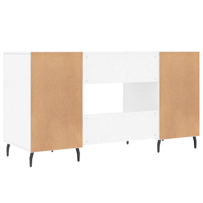 Elegant White Desk 140x50x75 cm - Engineered Wood