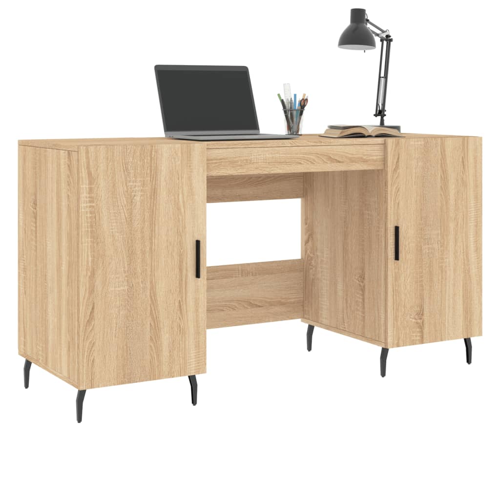 Sonoma Oak Desk 140x50x75 cm - Engineered Wood Beauty
