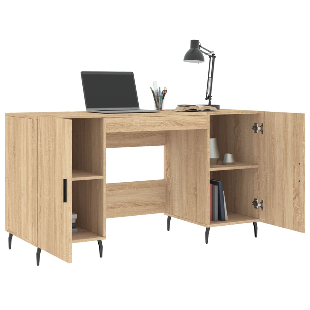Sonoma Oak Desk 140x50x75 cm - Engineered Wood Beauty