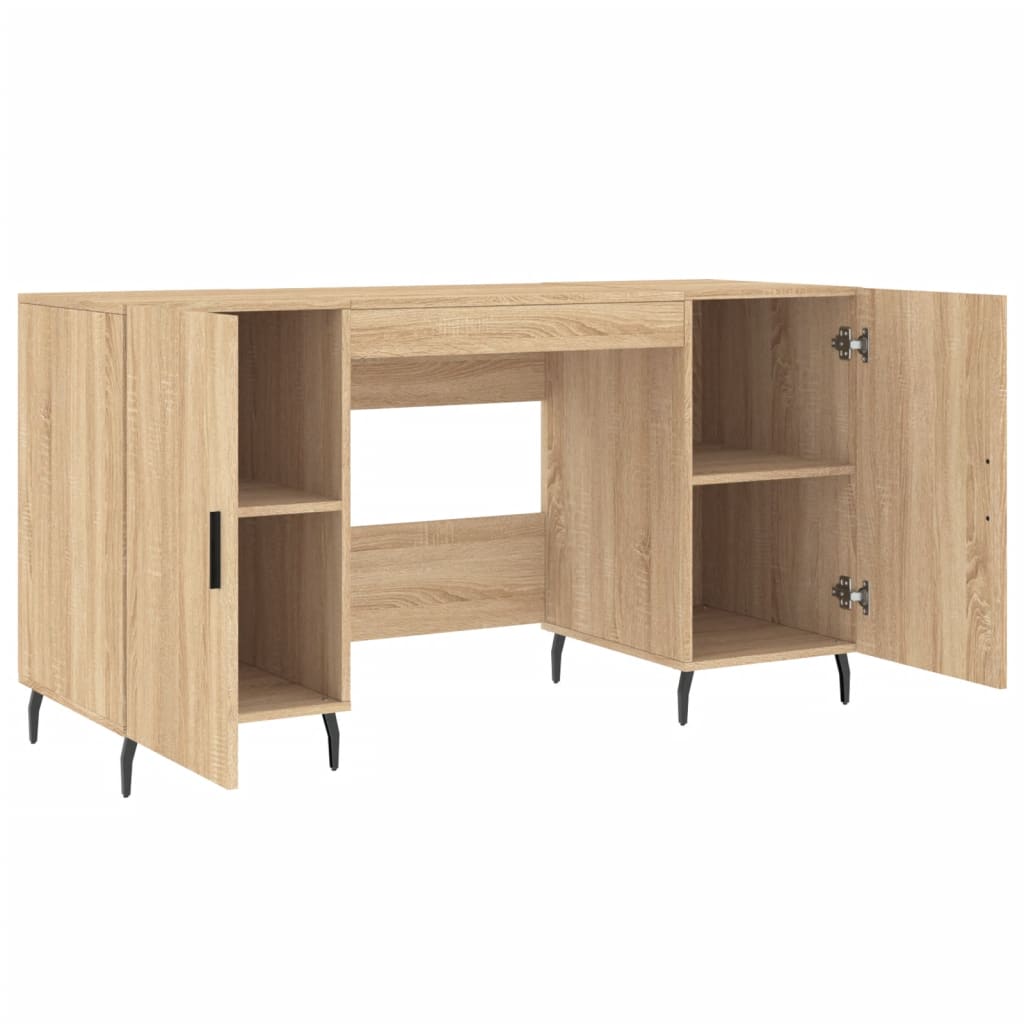 Sonoma Oak Desk 140x50x75 cm - Engineered Wood Beauty