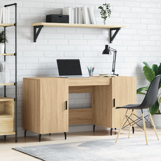 Sonoma Oak Desk 140x50x75 cm - Engineered Wood Beauty