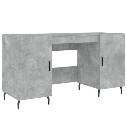 Concrete Grey Engineered Wood Desk 140x50x75 cm