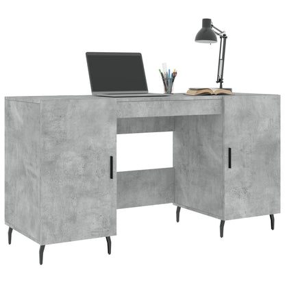 Concrete Grey Engineered Wood Desk 140x50x75 cm