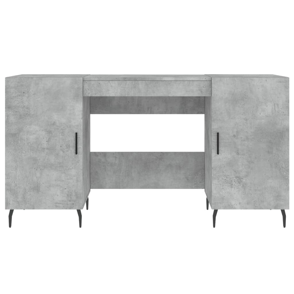Concrete Grey Engineered Wood Desk 140x50x75 cm
