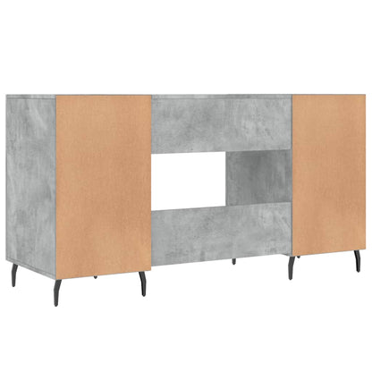 Concrete Grey Engineered Wood Desk 140x50x75 cm