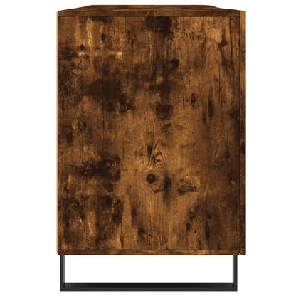 Sleek Smoked Oak Desk 140x50x75 cm - Engineered Wood Finish