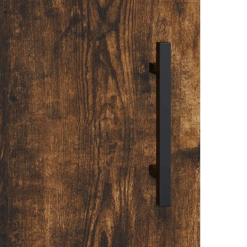 Sleek Smoked Oak Desk 140x50x75 cm - Engineered Wood Finish